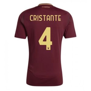 AS Roma Bryan Cristante #4 New Men's Home Football Shirt 2024-25 Short Sleeve