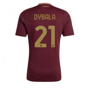 AS Roma Paulo Dybala #21 New Men's Home Football Shirt 2024-25 Short Sleeve
