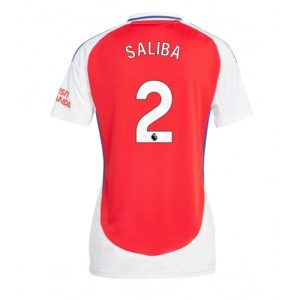 Arsenal William Saliba #2 Best Home Soccer Jersey Store Women 2024-25 Short Sleeve