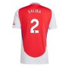 Arsenal William Saliba #2 Cheap Home Stadium Shirt 2024-25 Jerseys