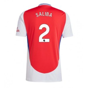 Arsenal William Saliba #2 Cheap Home Stadium Shirt 2024-25 Jerseys