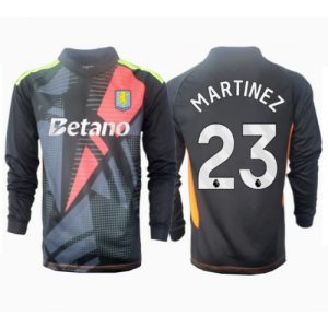 Aston Villa Emiliano Martinez #23 Goalkeeper Cheap Men's Away Football Shirt 2024-25 Long Sleeve