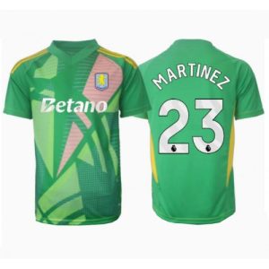 Aston Villa Emiliano Martinez #23 Goalkeeper Cheap Men's Home Football Shirt 2024-25 Short Sleeve