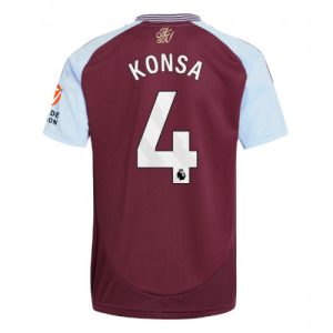 Aston Villa Ezri Konsa #4 Cheap Men's Home Football Shirt 2024-25 Short Sleeve