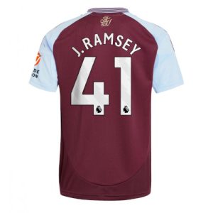 Aston Villa Jacob Ramsey #41 Cheap Men's Home Football Shirt 2024-25 Short Sleeve