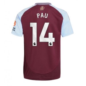 Aston Villa Pau Torres #14 Cheap Men's Home Football Shirt 2024-25 Short Sleeve