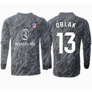 Atletico Madrid Jan Oblak #13 Goalkeeper Cheap Home Jersey 2024-25 Long Sleeve