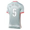 Atletico Madrid Rodrigo De Paul #5 Best Away Soccer Jersey Women 2024-25 Short Sleeve