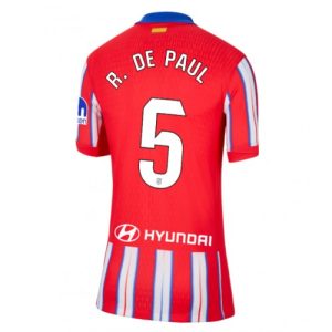 Atletico Madrid Rodrigo De Paul #5 Best Home Soccer Jersey Women 2024-25 Short Sleeve