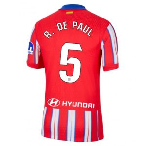 Atletico Madrid Rodrigo De Paul #5 Cheap Home Jersey 2024-25 Short Sleeve