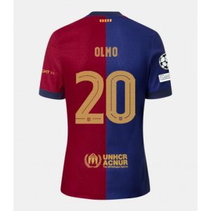 Barcelona Dani Olmo #20 Cheap Home Stadium Soccer Jerseys 2024-25 Short Sleeve