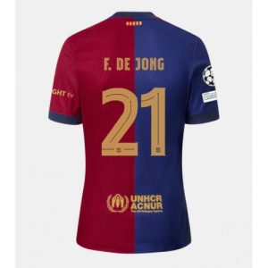 Barcelona Frenkie de Jong #21 Cheap Home Stadium Soccer Jerseys 2024-25 Short Sleeve
