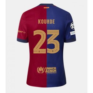 Barcelona Jules Kounde #23 Cheap Home Stadium Soccer Jerseys 2024-25 Short Sleeve