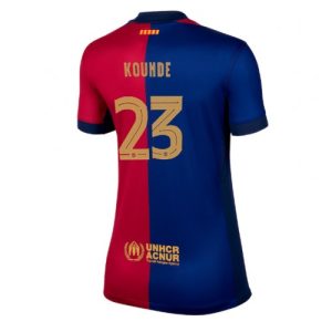 Barcelona Jules Kounde #23 New Home Soccer Shirt for Women 2024-25 Short Sleeve