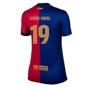 Barcelona Lamine Yamal #19 New Home Soccer Shirt for Women 2024-25 Short Sleeve