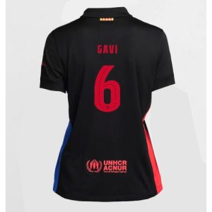 Cheap Barcelona Paez Gavi #6 Away Jersey Women 2024-25
