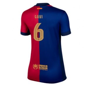 Barcelona Paez Gavi #6 New Home Soccer Shirt for Women 2024-25 Short Sleeve