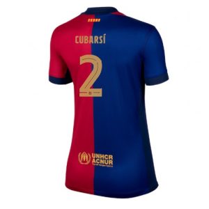 Barcelona Pau Cubarsi #2 New Home Soccer Shirt for Women 2024-25 Short Sleeve
