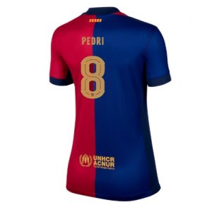 Barcelona Pedri Gonzalez #8 New Home Soccer Shirt for Women 2024-25 Short Sleeve