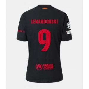 Barcelona Robert Lewandowski #9 Cheap Away Stadium Soccer Jerseys 2024-25 Short Sleeve