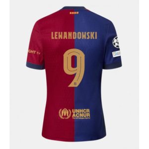 Barcelona Robert Lewandowski #9 Cheap Home Stadium Soccer Jerseys 2024-25 Short Sleeve