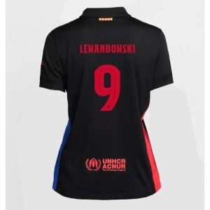 Barcelona Robert Lewandowski #9 New Away Soccer Shirt for Women 2024-25 Short Sleeve