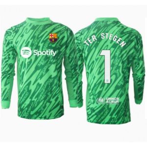 Barcelona Ter Stegen #1 Goalkeeper Cheap Away Stadium Soccer Jerseys 2024-25 Long Sleeve