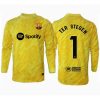 Barcelona Ter Stegen #1 Goalkeeper Cheap Home Stadium Soccer Jerseys 2024-25 Long Sleeve