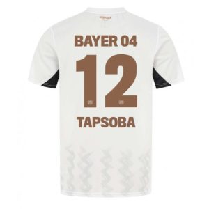 Bayer Leverkusen Edmond Tapsoba #12 Cheap Men's Away Football Shirt 2024-25 Short Sleeve