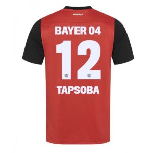Bayer Leverkusen Edmond Tapsoba #12 Cheap Men's Home Football Shirt 2024-25 Short Sleeve