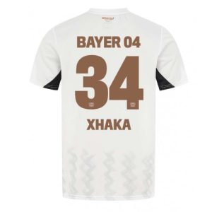 Bayer Leverkusen Granit Xhaka #34 Cheap Men's Away Football Shirt 2024-25 Short Sleeve