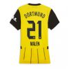 Borussia Dortmund Donyell Malen #21 Home Football Club Jersey Women 2024-25