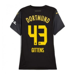 Borussia Dortmund Jamie Bynoe-Gittens #43 Away Football Club Jersey Women 2024-25