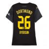 Borussia Dortmund Julian Ryerson #26 Away Football Club Jersey Women 2024-25