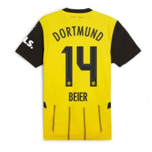 Borussia Dortmund Maximilian Beier #14 Cheap Home Soccer Jersey 2024-25 Short Sleeve