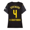 Borussia Dortmund Nico Schlotterbeck #4 Away Football Club Jersey Women 2024-25