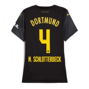 Borussia Dortmund Nico Schlotterbeck #4 Away Football Club Jersey Women 2024-25