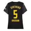 Borussia Dortmund Ramy Bensebaini #5 Away Football Club Jersey Women 2024-25