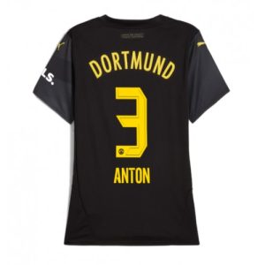 Borussia Dortmund Waldemar Anton #3 Away Football Club Jersey Women 2024-25