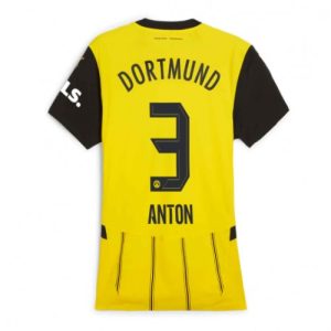 Borussia Dortmund Waldemar Anton #3 Home Football Club Jersey Women 2024-25