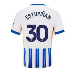 Brighton Pervis Estupinan #30 Cheap Men's Home Football Shirt 2024-25 Short Sleeve