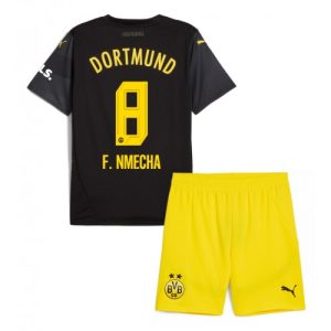 Cheap Borussia Dortmund Football Jerseys Felix Nmecha #8 Away Stadium Kit for Kids 2024-25