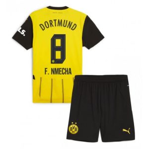 Cheap Borussia Dortmund Football Jerseys Felix Nmecha #8 Home Stadium Kit for Kids 2024-25