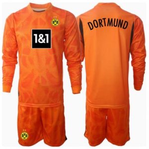 Cheap Borussia Dortmund Football Jerseys Goalkeeper Third Stadium Kit for Kids 2024-25 Long Sleeve (+ pants)
