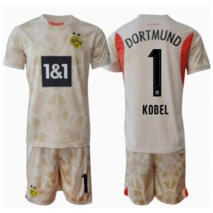 Cheap Borussia Dortmund Football Jerseys Gregor Kobel #1 Goalkeeper Home Stadium Kit for Kids 2024-25