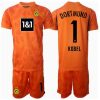 Cheap Borussia Dortmund Football Jerseys Gregor Kobel #1 Goalkeeper Third Stadium Kit for Kids 2024-25