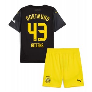 Cheap Borussia Dortmund Football Jerseys Jamie Bynoe-Gittens #43 Away Stadium Kit for Kids 2024-25