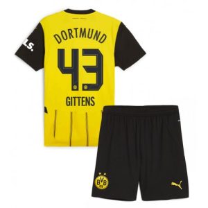Cheap Borussia Dortmund Football Jerseys Jamie Bynoe-Gittens #43 Home Stadium Kit for Kids 2024-25