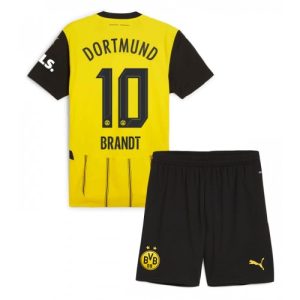 Cheap Borussia Dortmund Football Jerseys Julian Brandt #10 Home Stadium Kit for Kids 2024-25