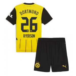 Cheap Borussia Dortmund Football Jerseys Julian Ryerson #26 Home Stadium Kit for Kids 2024-25